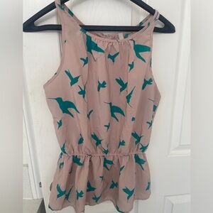 Hummingbird Print Top Small Papercrane